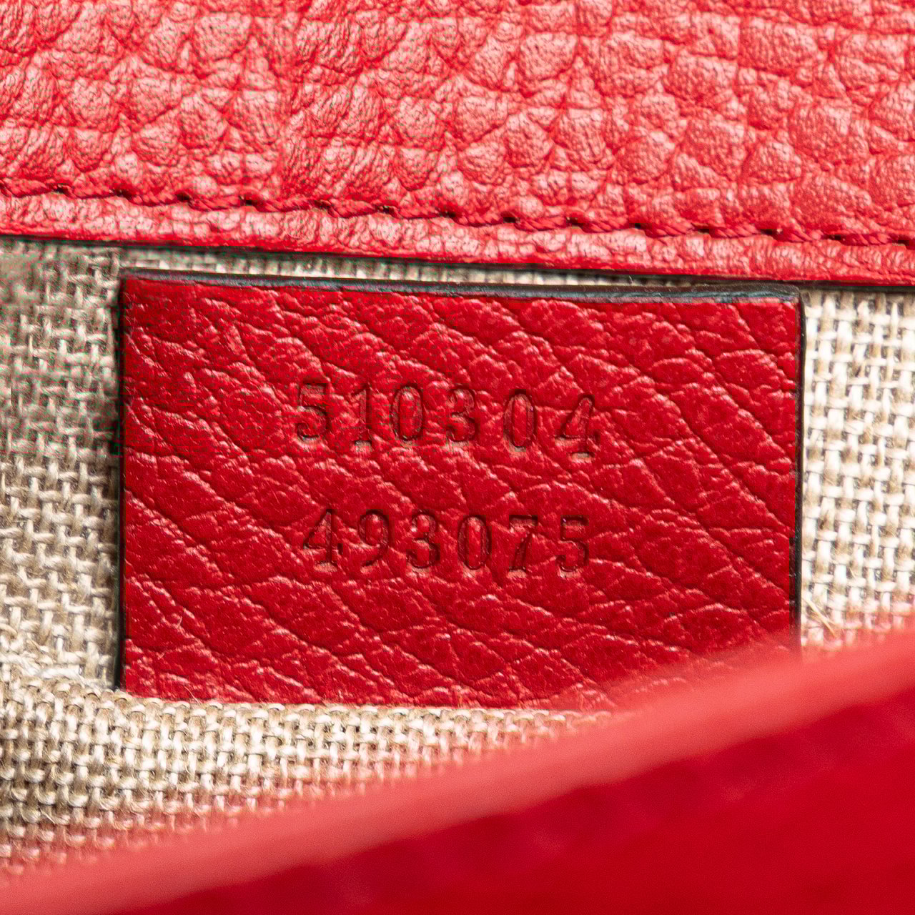 Gucci Small Dollar Calfskin Interlocking G Crossbody Rood