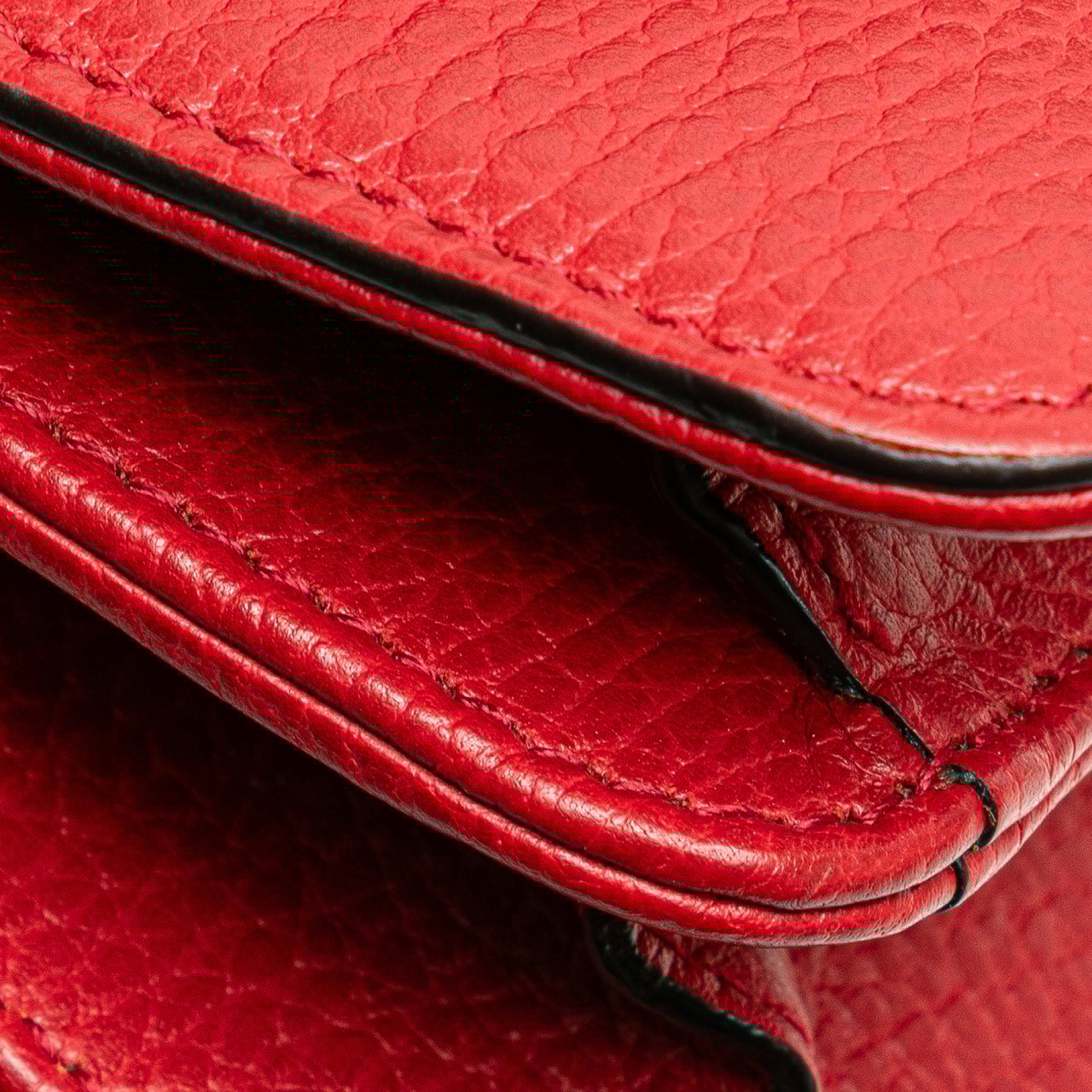 Gucci Small Dollar Calfskin Interlocking G Crossbody Rood
