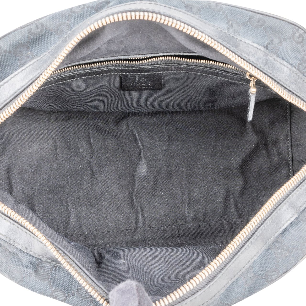 Gucci GG Monogram Horsebit Handbag Zwart