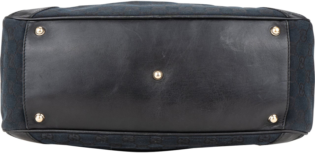 Gucci GG Monogram Horsebit Handbag Zwart