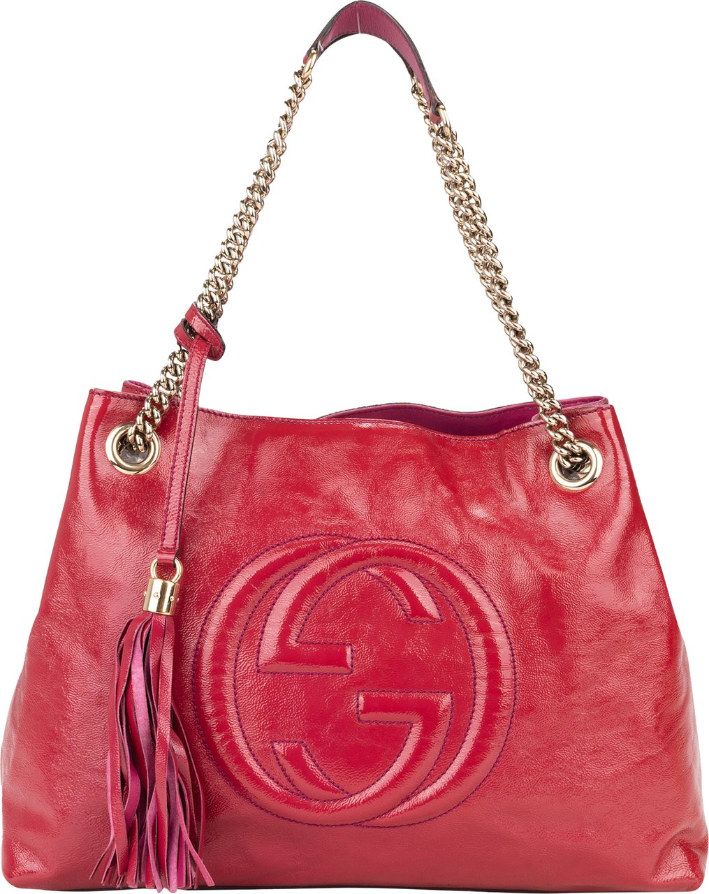 Gucci Gucci GG Patent Leather GG Soho Crossbody Bag Divers