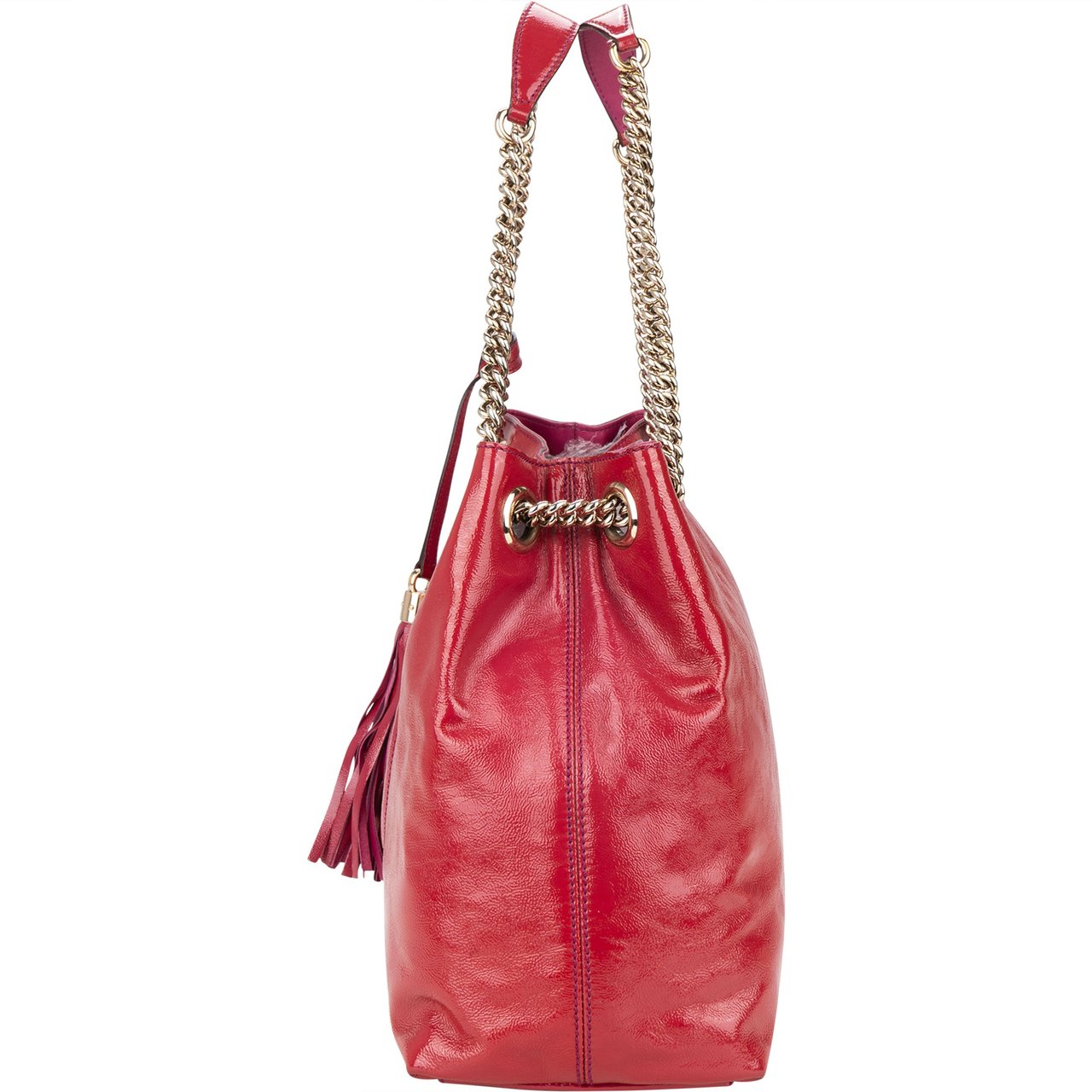 Gucci Gucci GG Patent Leather GG Soho Crossbody Bag Divers