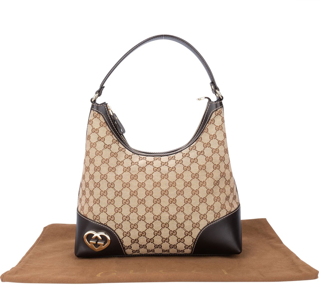 Gucci Gucci GG Monogram Lovely Heart Hobo Bag Divers