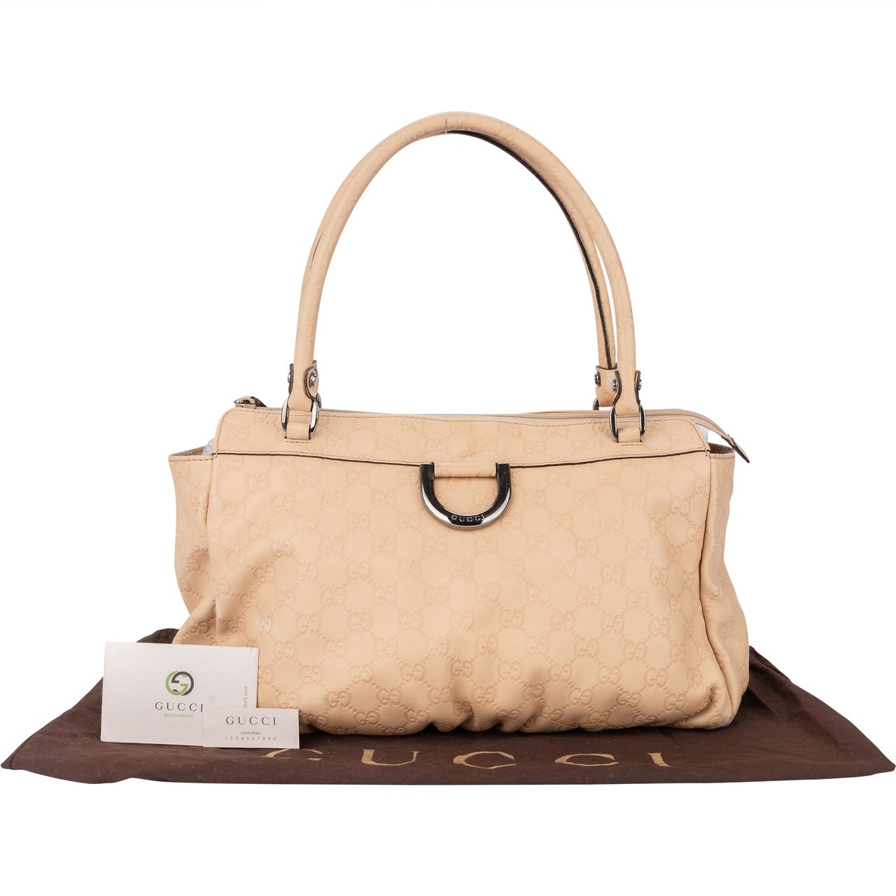 Gucci Gucci GG Leather Monogram Abbey Handbag Divers