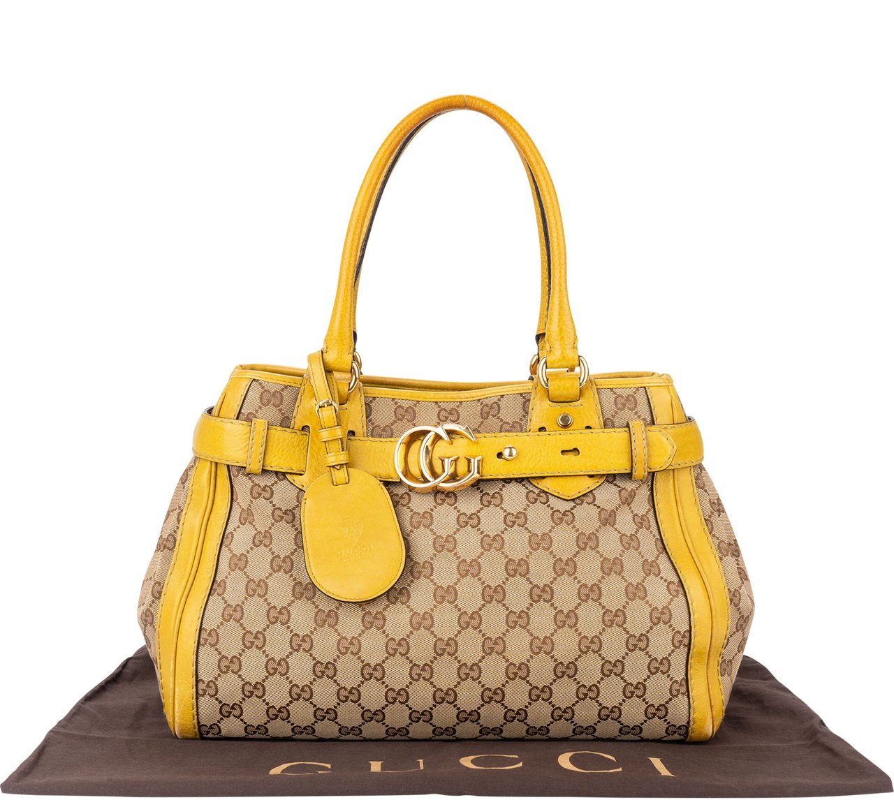 Gucci Gucci GG Monogram Running Tote Handbag Bruin