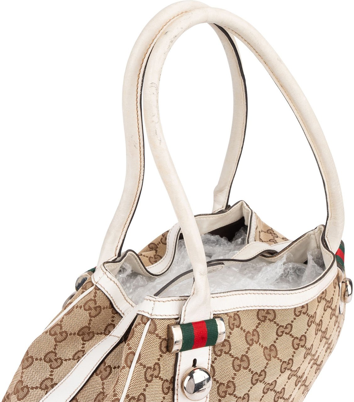 Gucci Gucci Monogram GG Sherry Line Abbey Shoulder Bag Beige