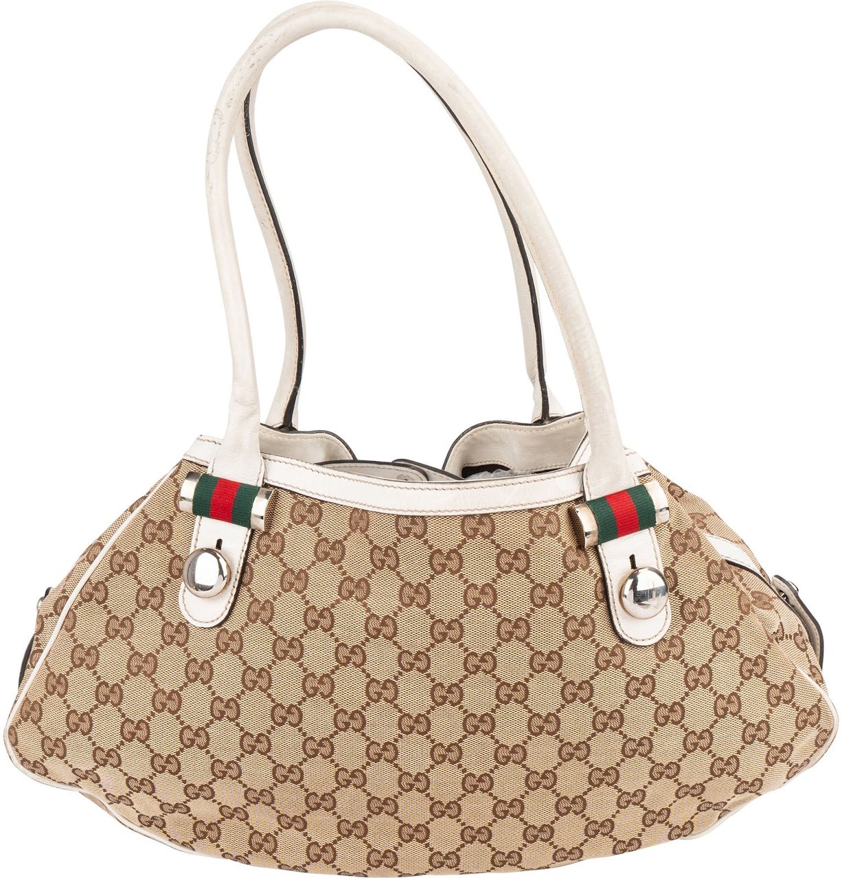 Gucci Gucci Monogram GG Sherry Line Abbey Shoulder Bag Beige