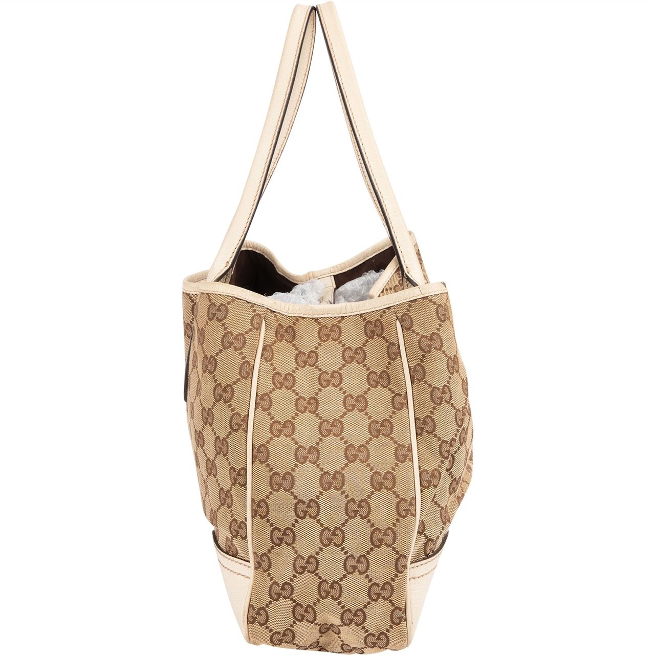 Gucci Gucci Monogram GG Princy Tote Shoulder Bag Beige