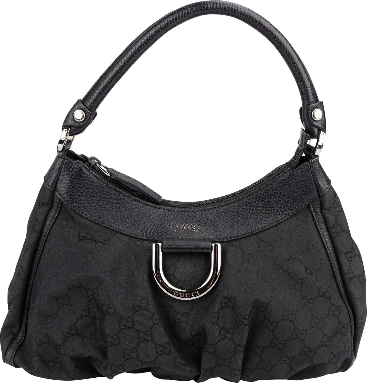 Gucci Gucci Monogram GG Abbey D-Ring Shoulder Bag Zwart