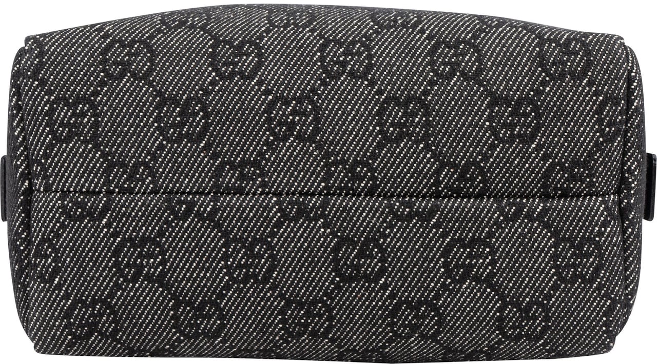 Gucci Monogram GG Denim Cosmetic Pouch Zwart