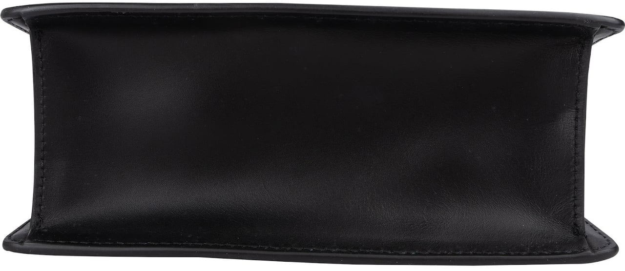 Gucci Black Leather Sylvie Sherry Line Handbag Zwart