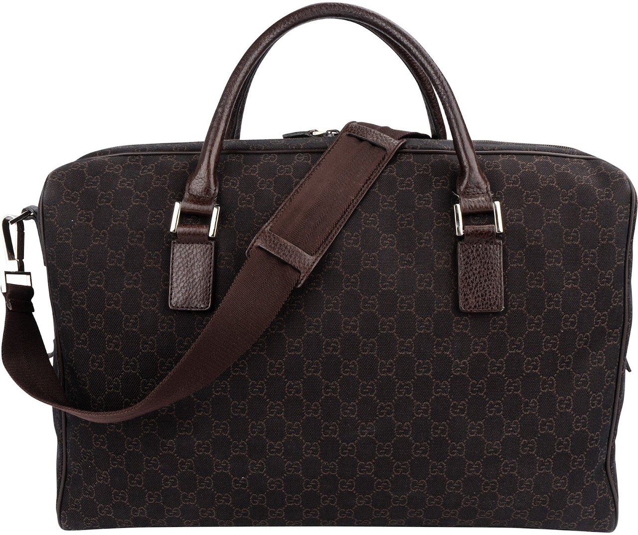 Gucci Monogram GG 50 Boston Travel Bag Bruin