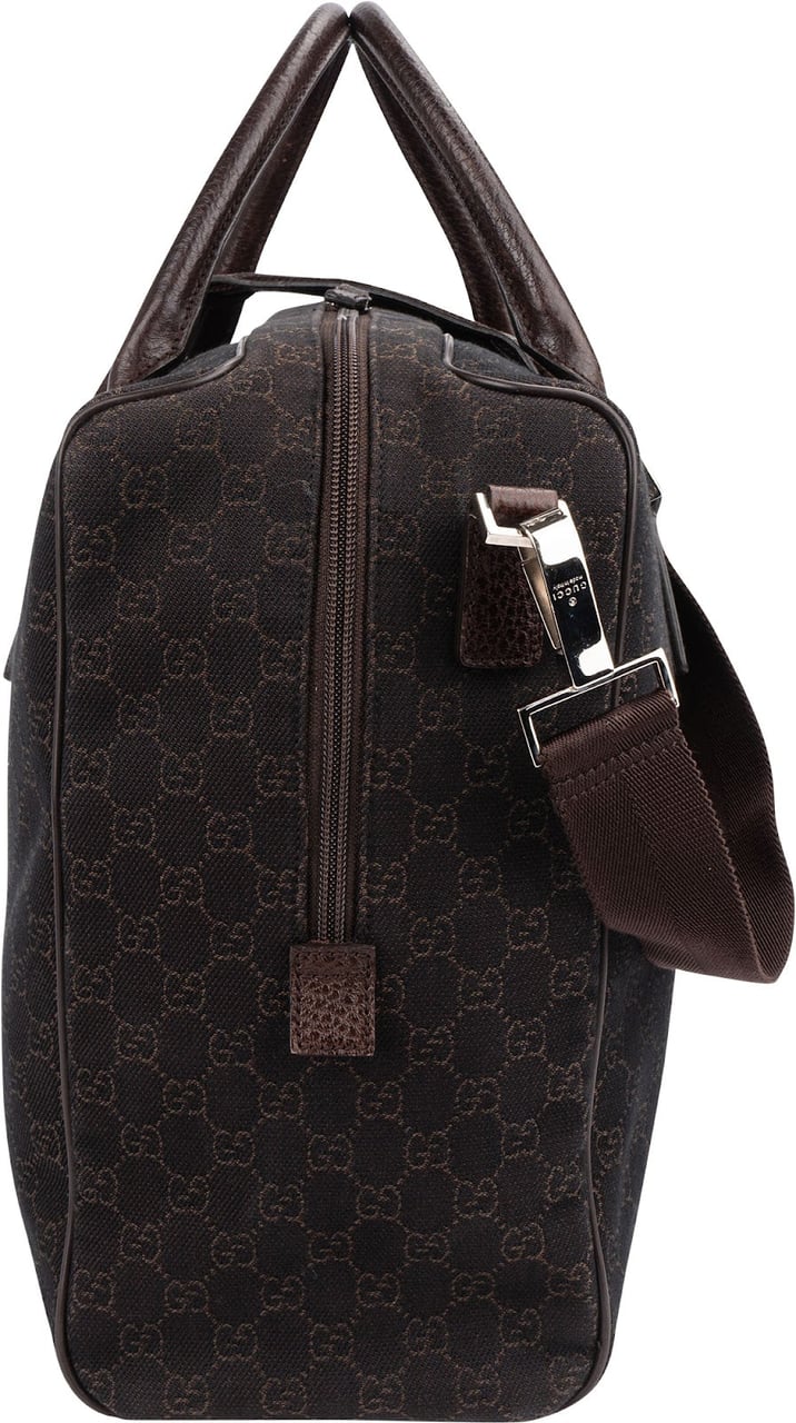 Gucci Monogram GG 50 Boston Travel Bag Bruin