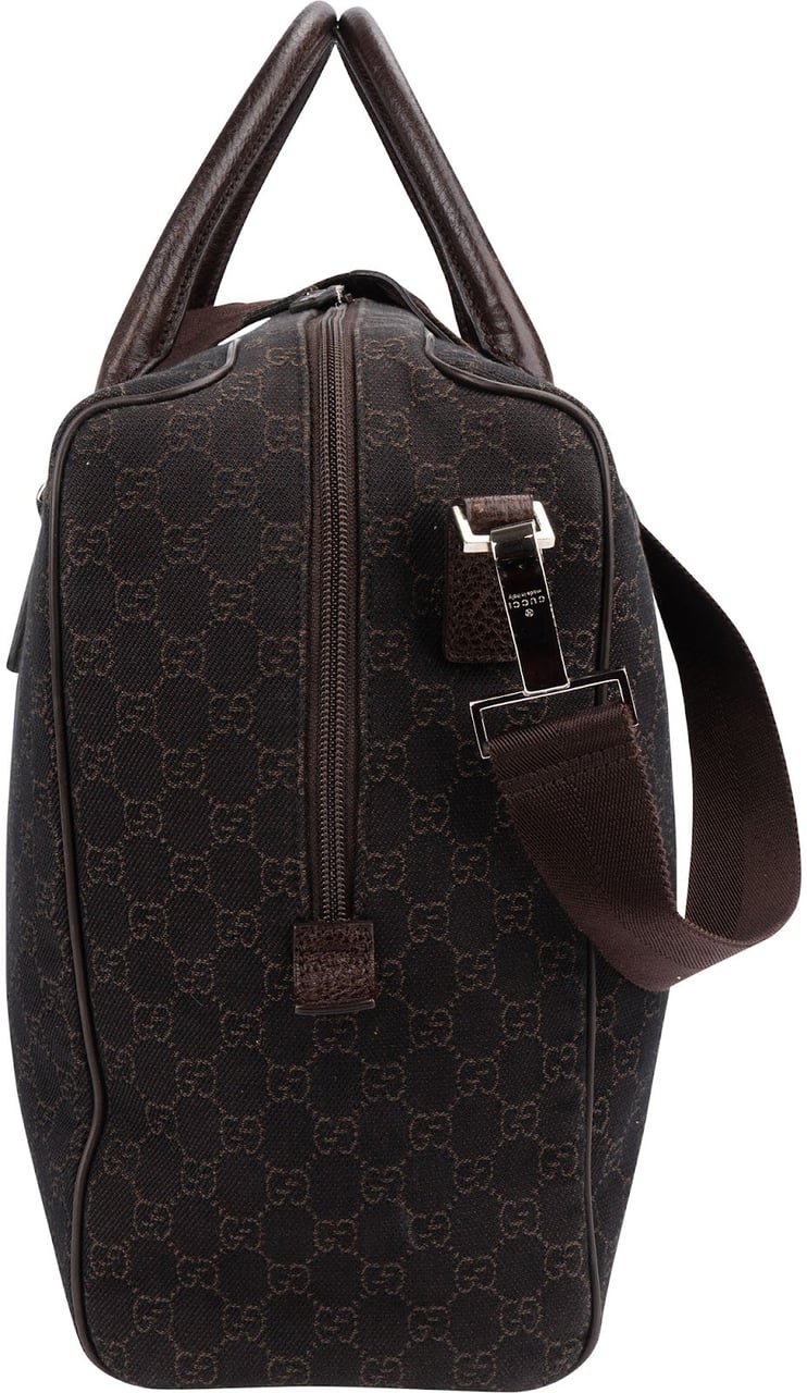 Gucci Monogram GG 50 Boston Travel Bag Bruin