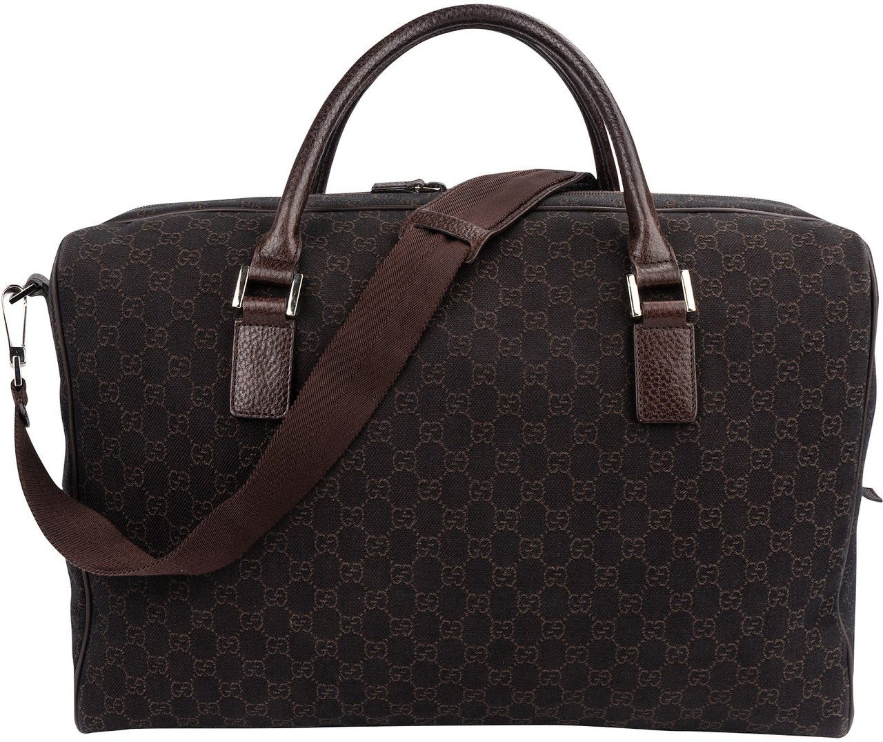 Gucci Monogram GG 50 Boston Travel Bag Bruin