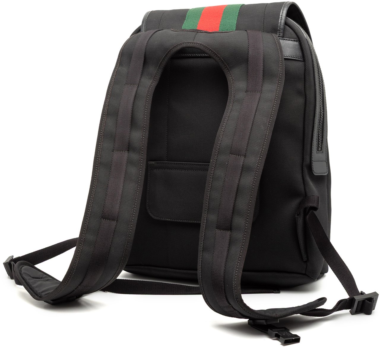 Gucci Canvas Techno Web Backpack Zwart