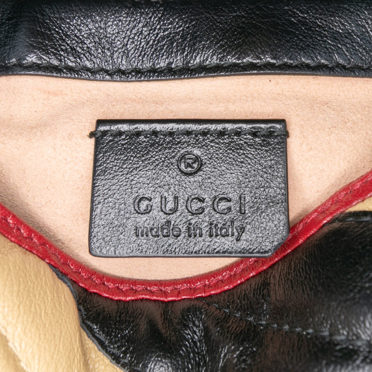 Gucci Super Mini GG Marmont Matelasse Leather Torchon Flap Crossbody Bruin