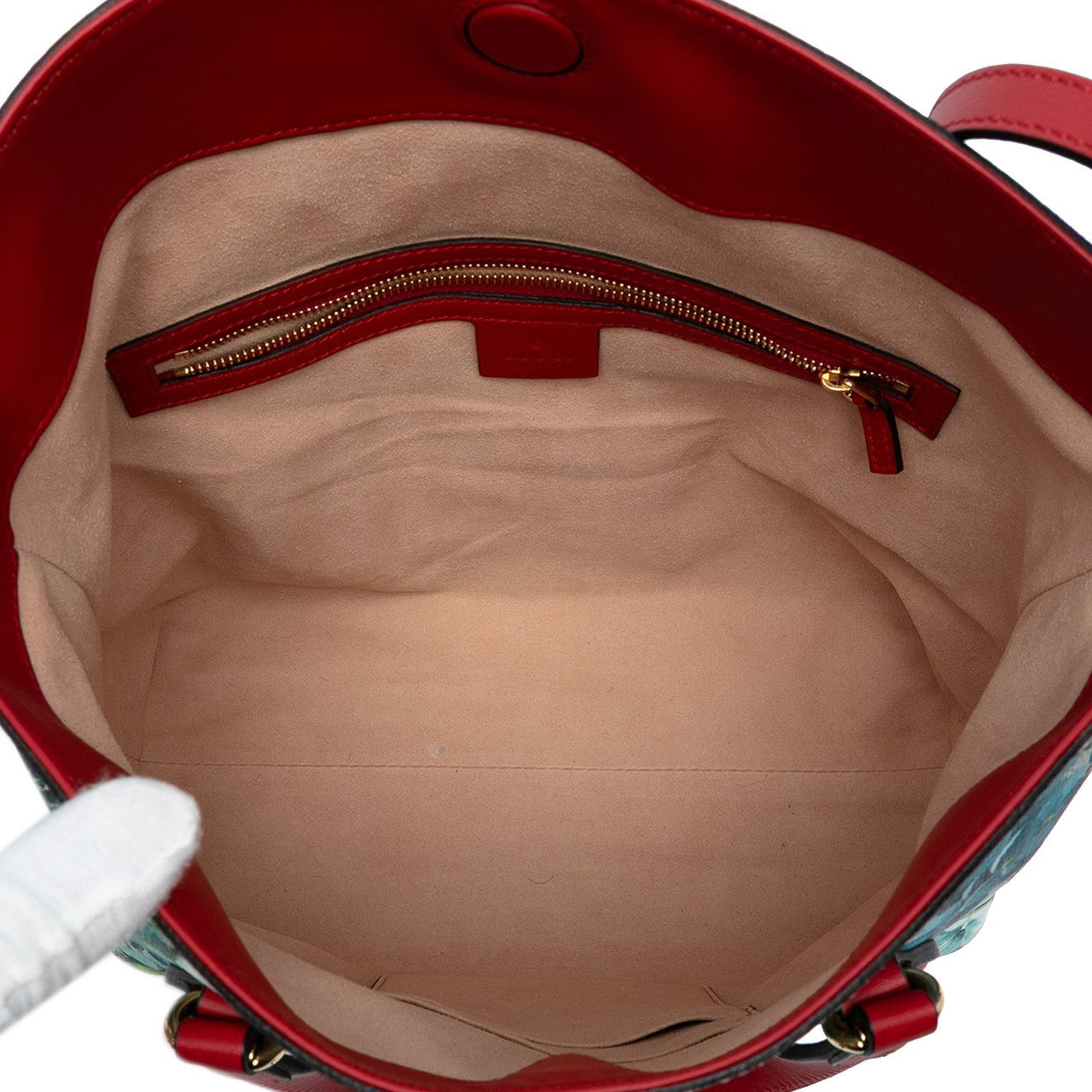 Gucci GG Supreme Blooms Linea A Fold Over Tote Bruin