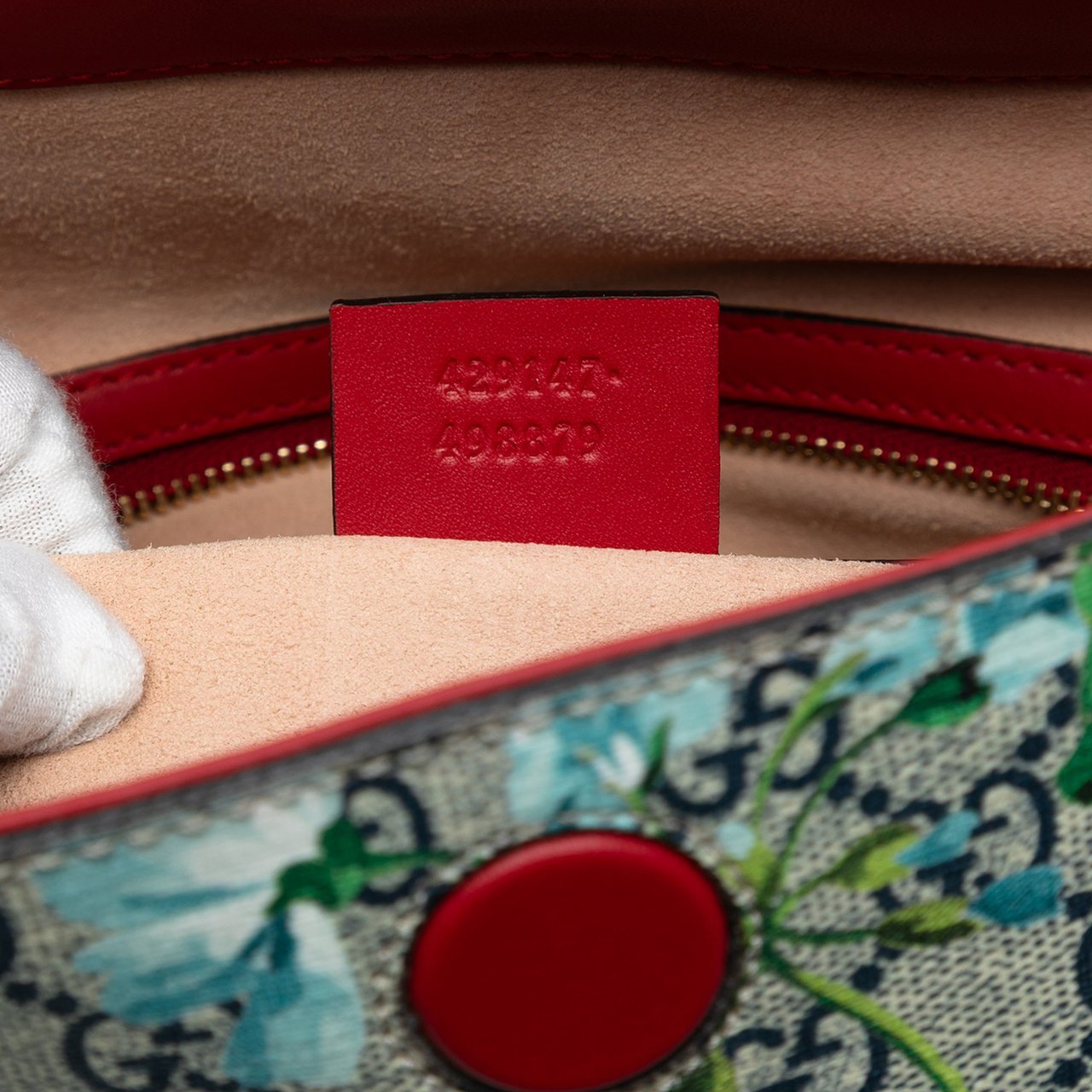 Gucci GG Supreme Blooms Linea A Fold Over Tote Bruin