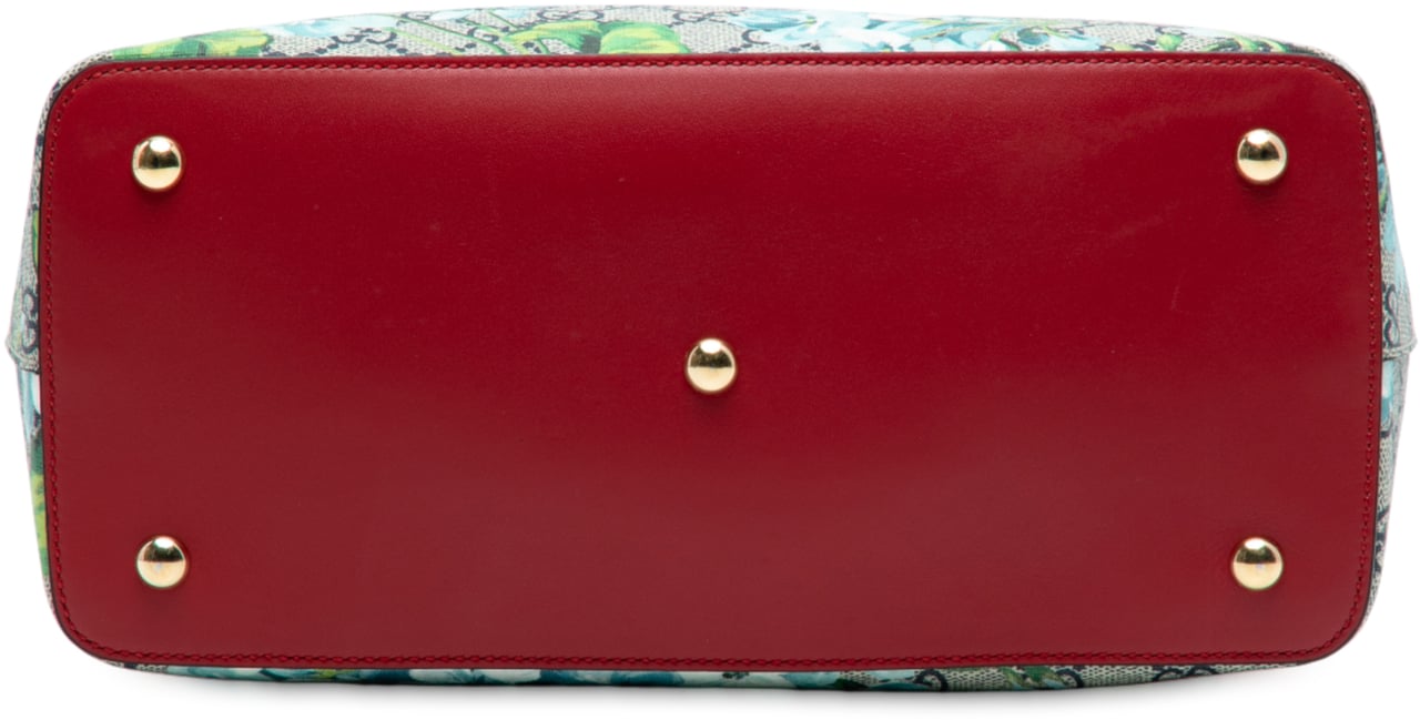 Gucci GG Supreme Blooms Linea A Fold Over Tote Bruin