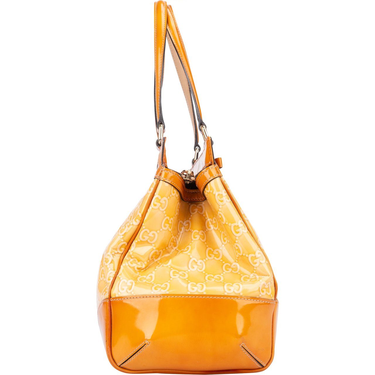 Gucci Gucci GG Patent Leather Monogram Handbag Divers
