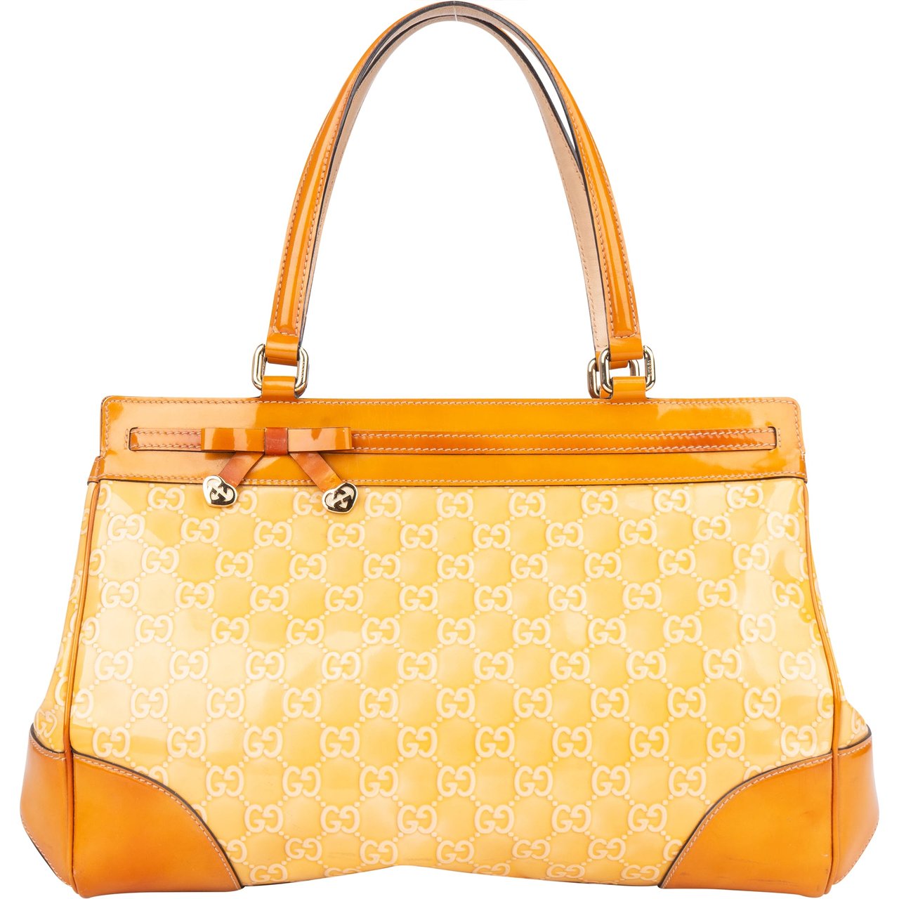 Gucci Gucci GG Patent Leather Monogram Handbag Divers