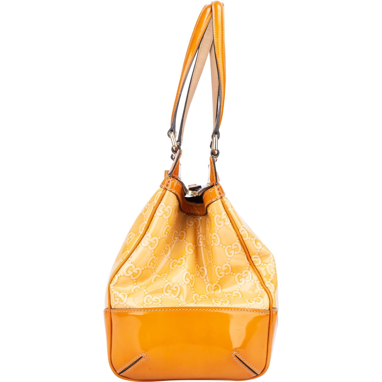 Gucci Gucci GG Patent Leather Monogram Handbag Divers