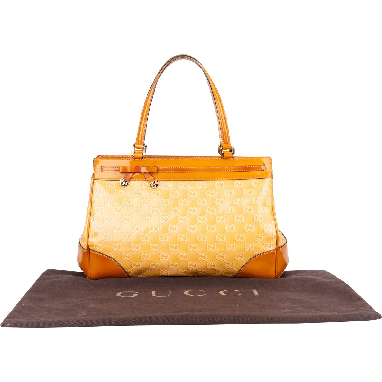 Gucci Gucci GG Patent Leather Monogram Handbag Divers