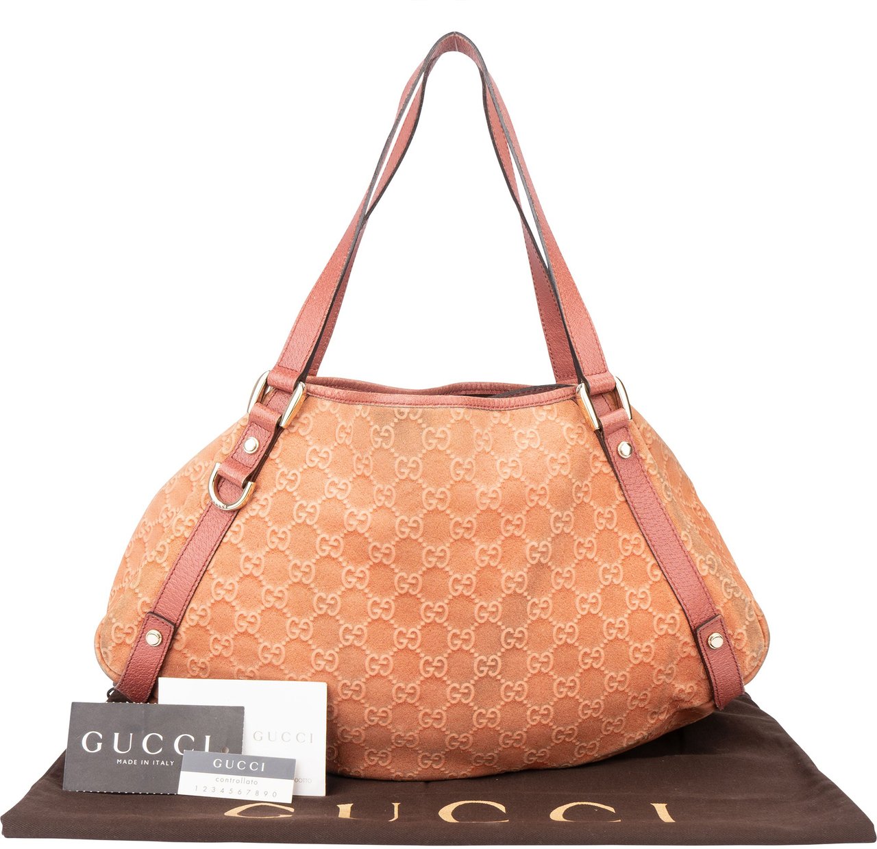Gucci Gucci Suede Monogram Abbey 2006 Handbag Divers