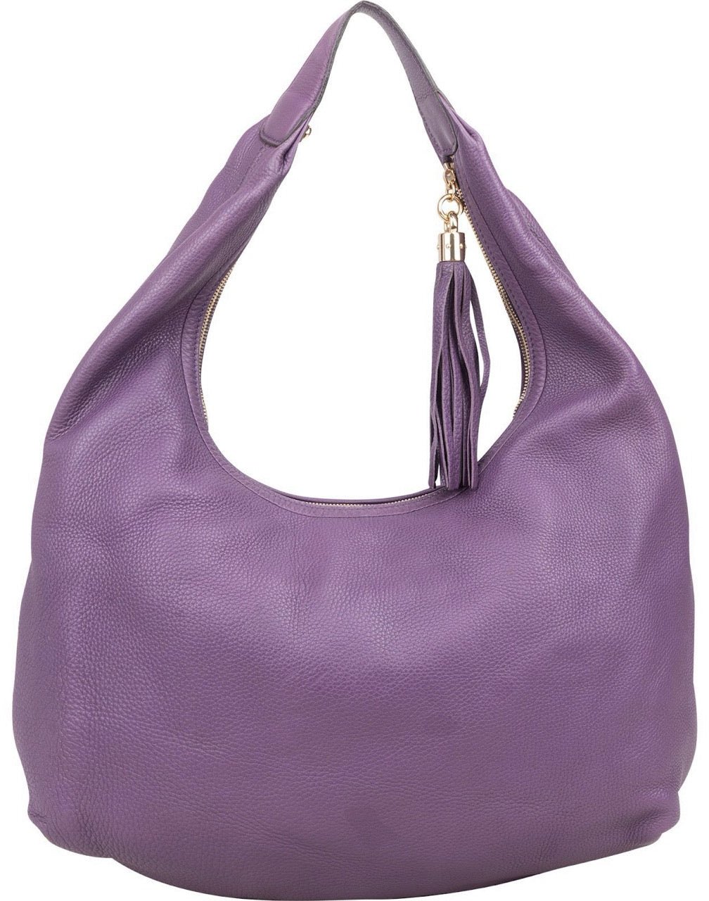 Gucci Gucci Pebbled Leather GG Large Soho Hobo Shoulder Bag Paars