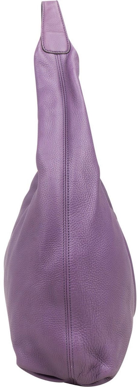Gucci Gucci Pebbled Leather GG Large Soho Hobo Shoulder Bag Paars