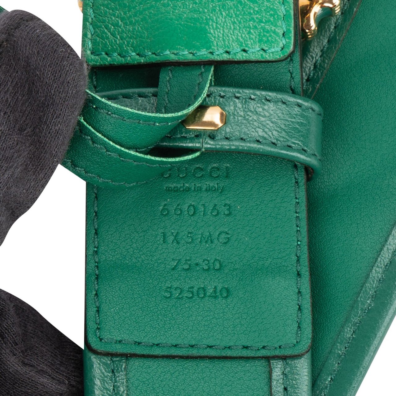 Gucci Green GG Marmont Quilted Leather Torchon Belt (75) Groen