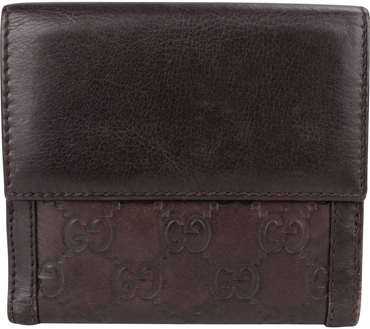 Gucci Guccissima Leather Interlocking GG Wallet Bruin