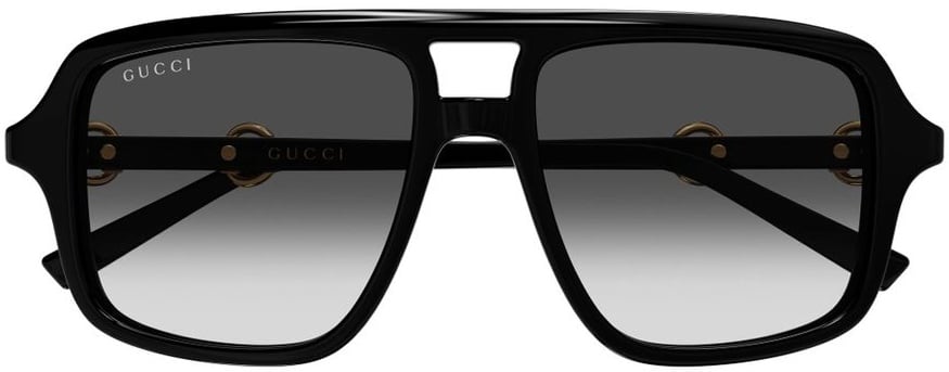 Gucci GG2052S 007 Black Grey Sunglasses Grijs