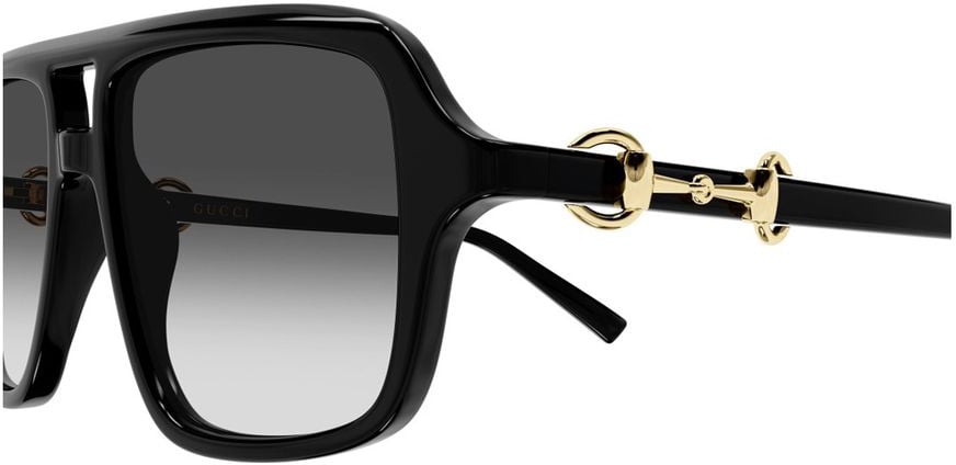 Gucci GG2052S 007 Black Grey Sunglasses Grijs