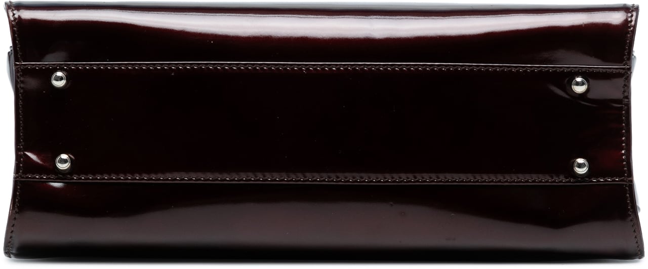 Gucci Patent Clasp Handbag Bruin