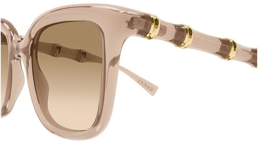 Gucci Butterfly-Shaped Transparent Acetate Sunglasses with Bamboo Motif GG2058S Linea Sign Neutraal