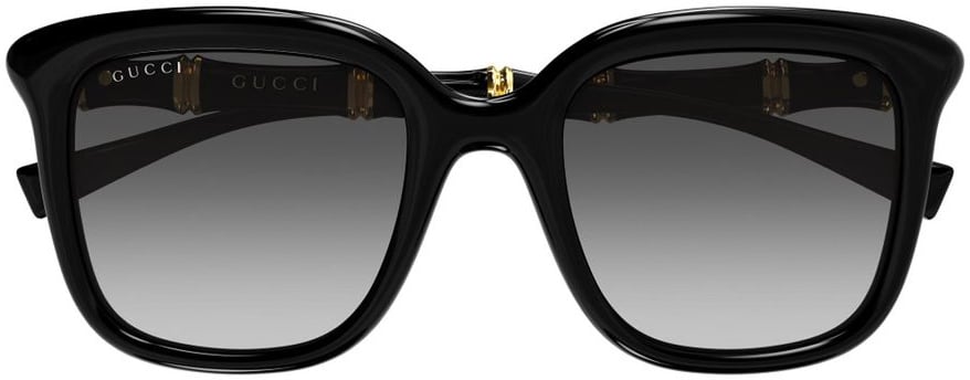 Gucci Bold Butterfly-Frame Sunglasses with Bamboo Motif GG2058S Linea Sign Grijs