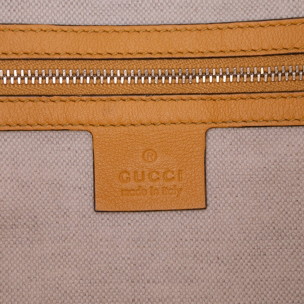 Gucci Microguccissima Patent Stirrup Crossbody Geel