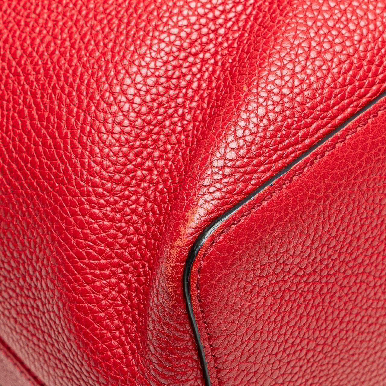 Gucci Large Pebbled Calfskin Soho Convertible Hobo Rood