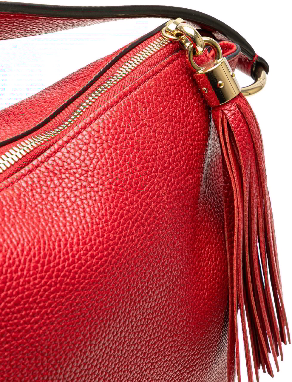 Gucci Large Pebbled Calfskin Soho Convertible Hobo Rood
