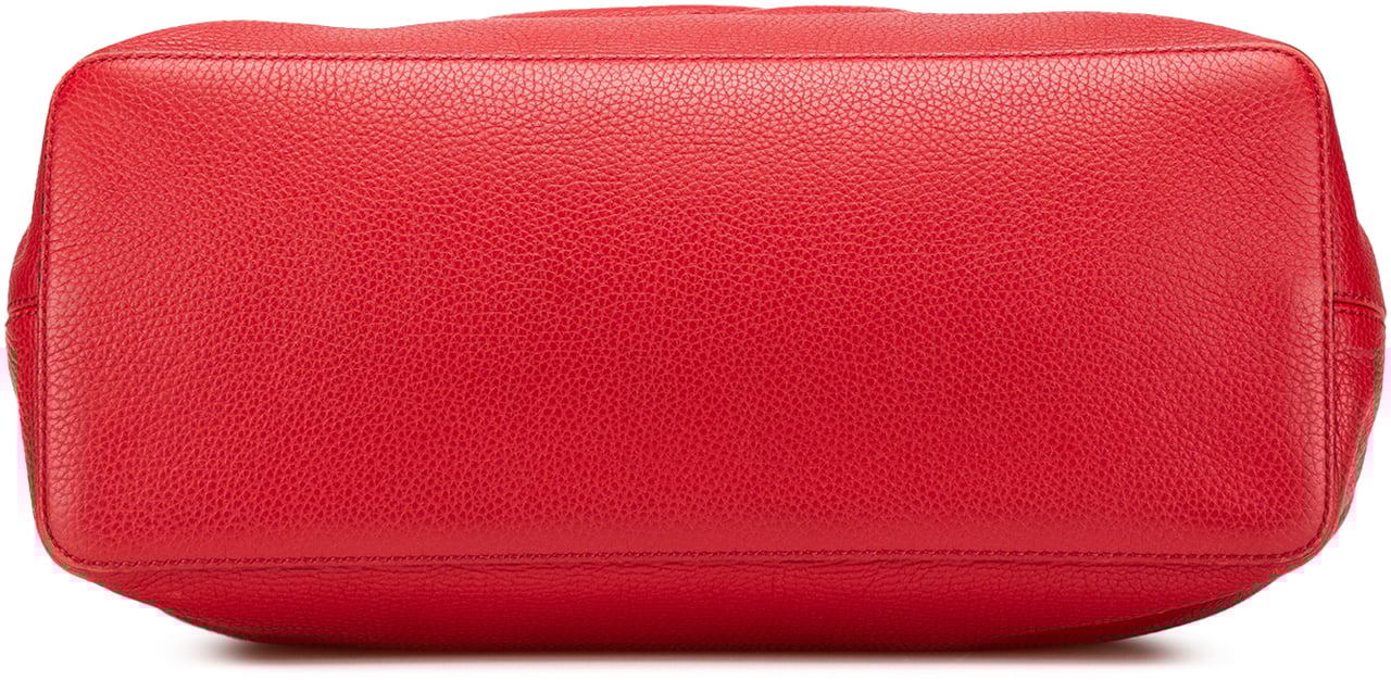 Gucci Large Pebbled Calfskin Soho Convertible Hobo Rood