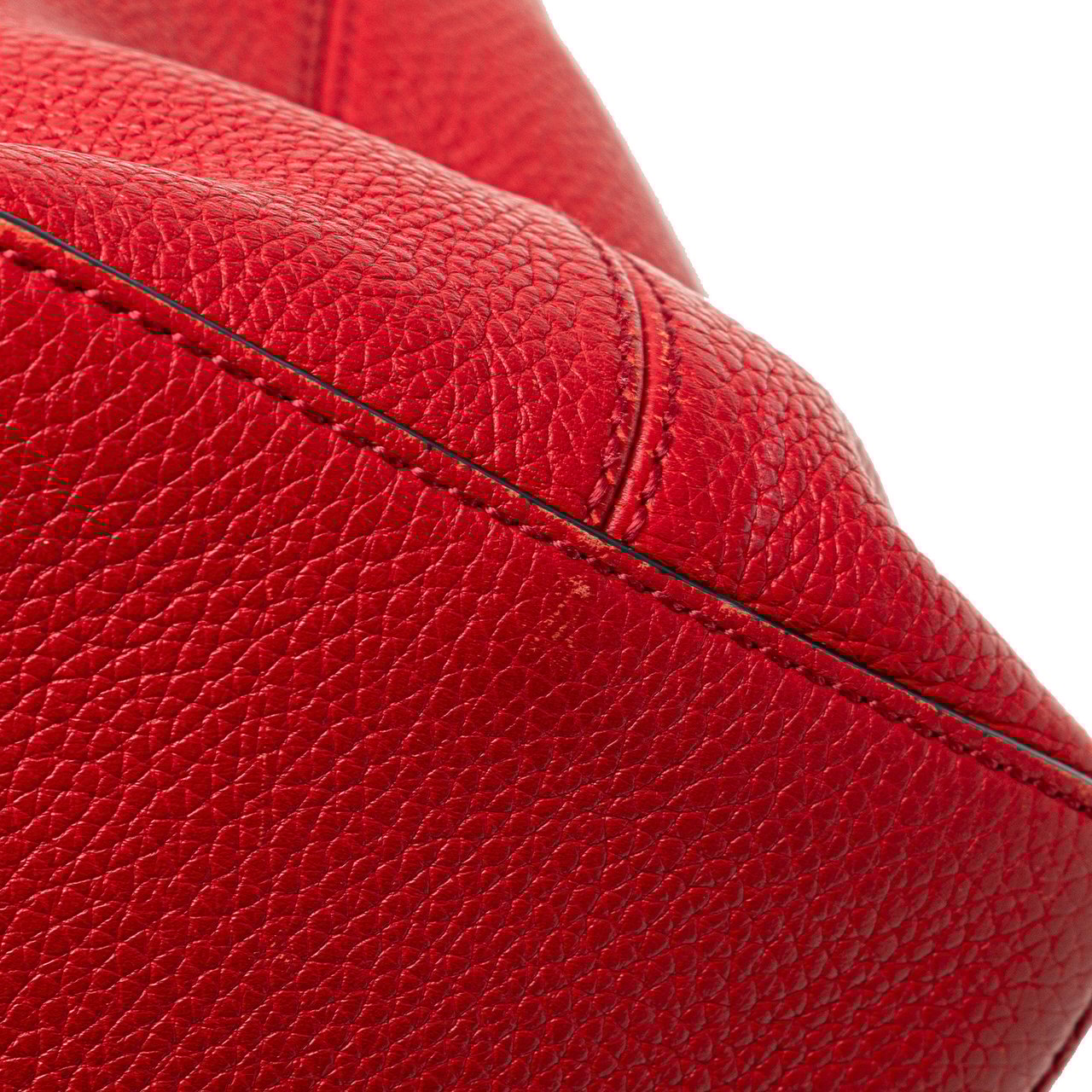 Gucci Large Pebbled Calfskin Soho Convertible Hobo Rood