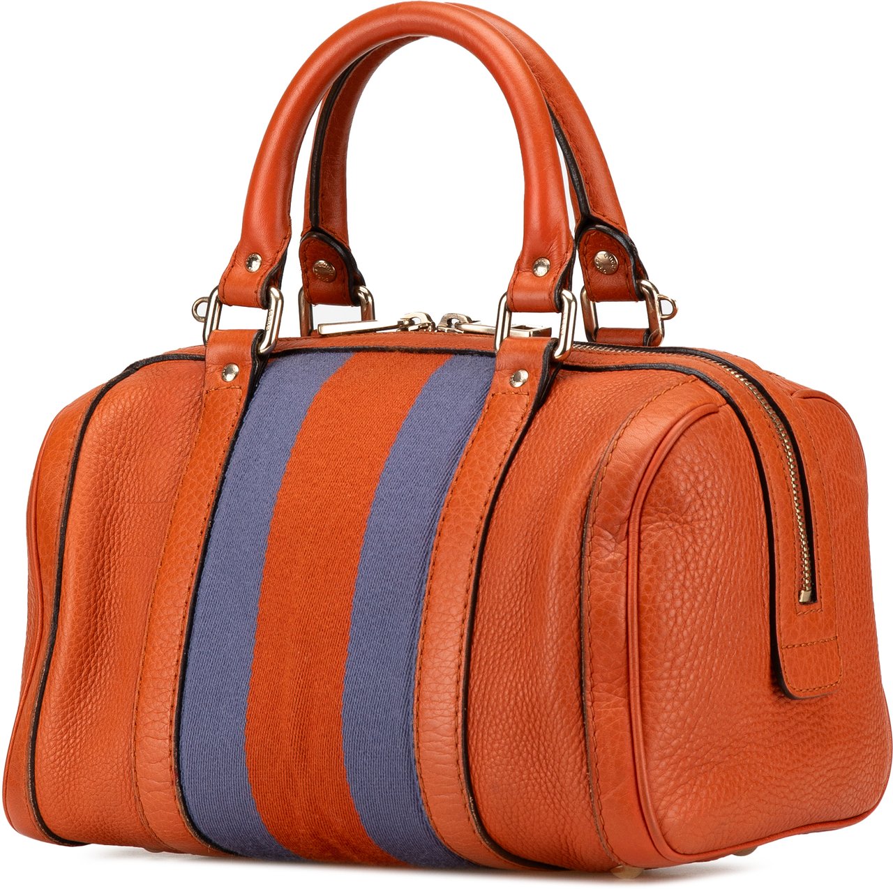 Gucci Small Leather Web Joy Boston Bag Oranje