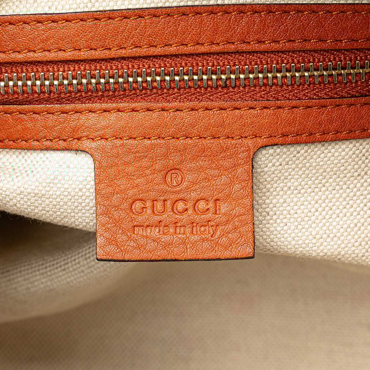 Gucci Small Leather Web Joy Boston Bag Oranje