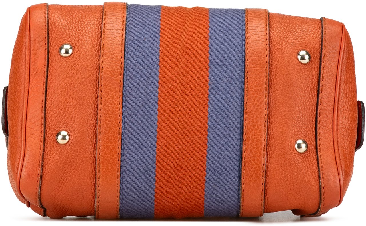 Gucci Small Leather Web Joy Boston Bag Oranje