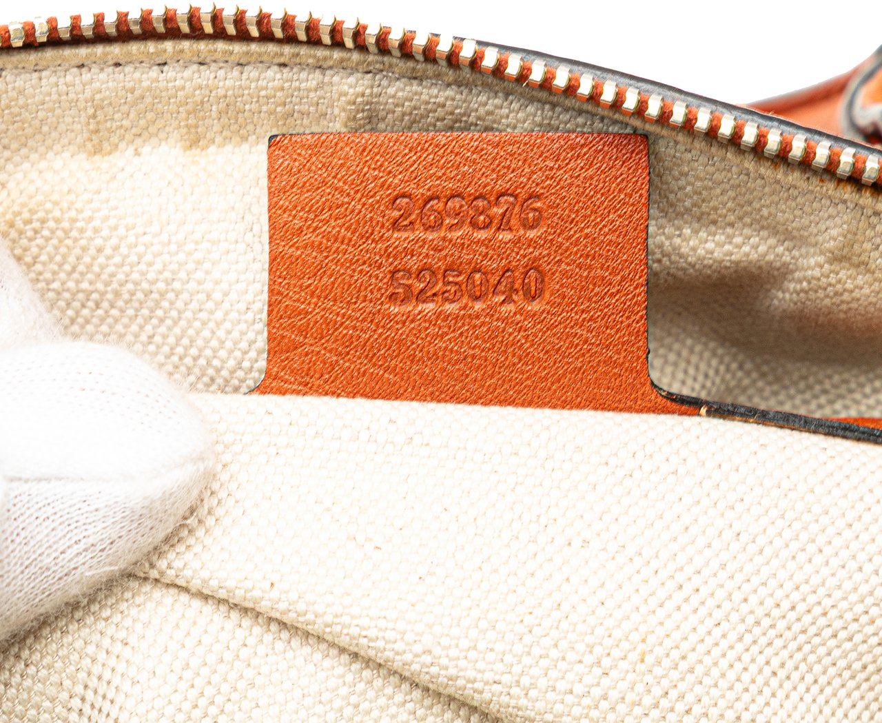 Gucci Small Leather Web Joy Boston Bag Oranje