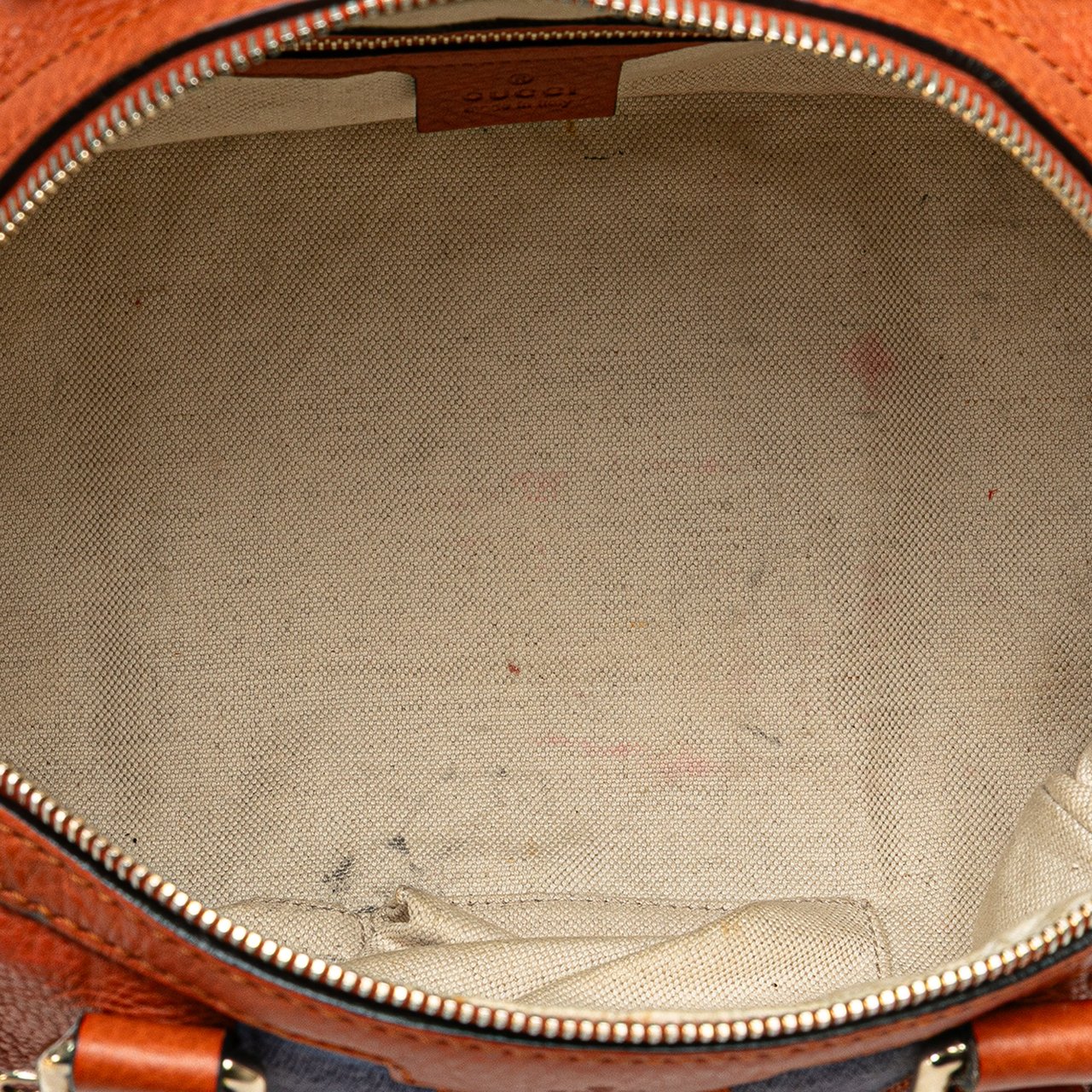 Gucci Small Leather Web Joy Boston Bag Oranje