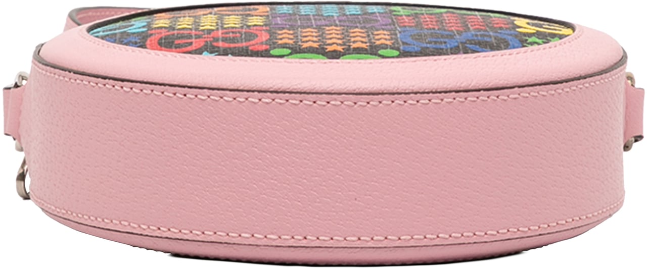 Gucci GG Supreme Psychedelic Round Crossbody Roze