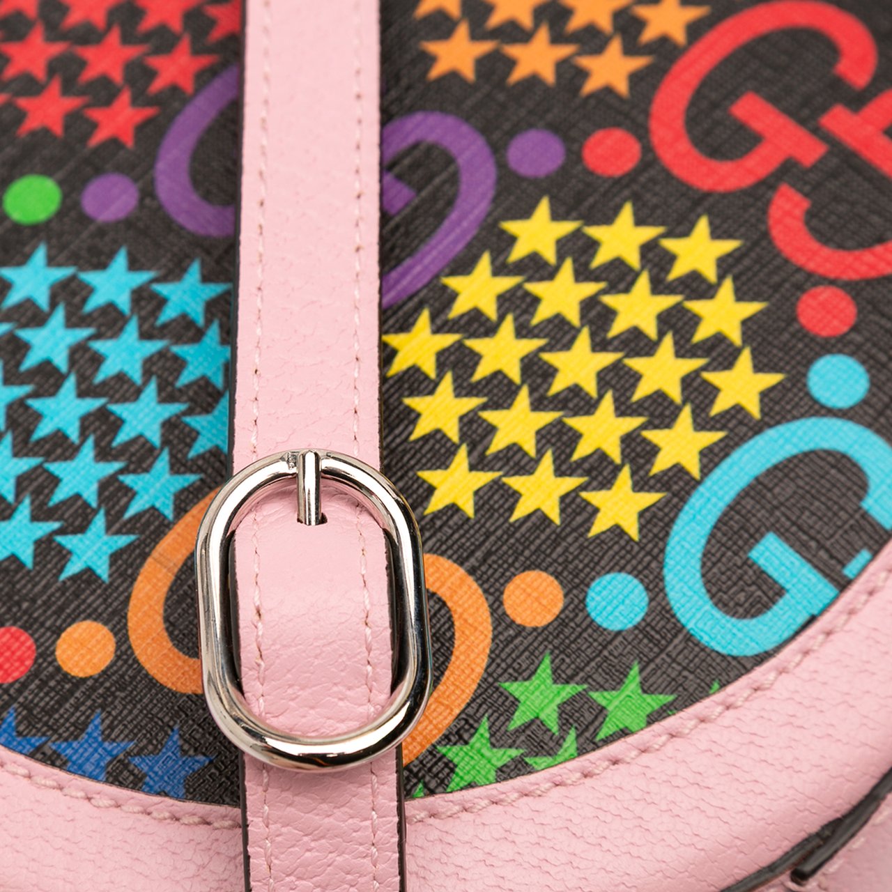 Gucci GG Supreme Psychedelic Round Crossbody Roze